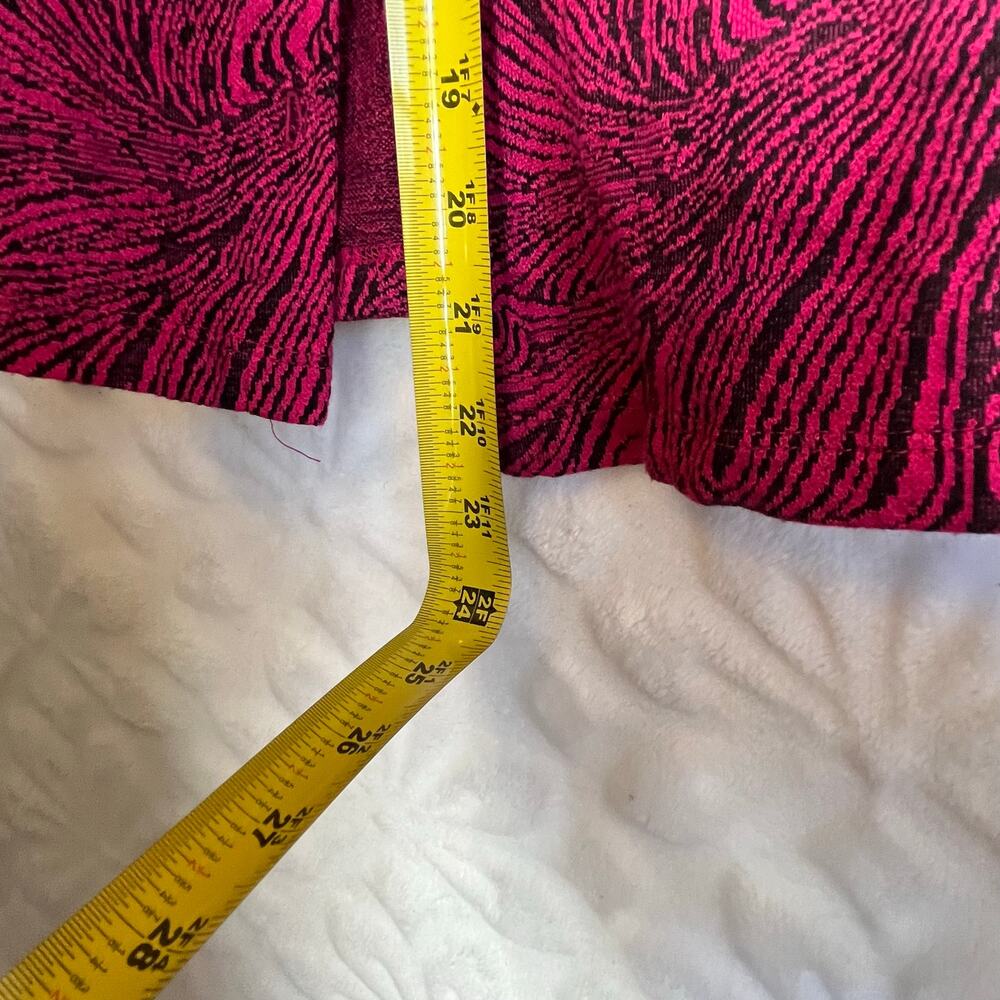 Zara pink zebra print button front blouse cropped extra long sleeves size small - Picture 4 of 7